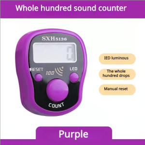 LCD Display Digital Finger Counter Lightweight Digit Finger Ring Hand Electronic Tally Counter Finger Clicker Accurate Delicate Compact Small for Work Fitness Golf Jogging (9 colors )
