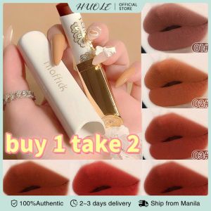 HUOLE 【BUY 1 TAKE 2】9 Colors Matte Lipstick Soft Velvet Not Fade Lipstick Waterproof Long-lasting Matte Lip Glaze Moisturizing Lip Balm Advanced Feeling Red Lip Makeup Set
