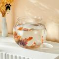 JNFGTV Clear Transparent Round Fish Tank Plastic Portable Fish Bowl Good View Small Aquarium Bowl Living Room. 