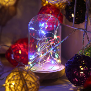 Lampu Natal Hias Warna-warni 4 Meter Motif Bulan Bintang Crystal Bola Anggur Salju/ Lampu Tumblr LED Rainbow Dekorasi