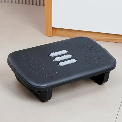 Foot Rest Adjustable Height Foot Rest for Under Desk at Work Ergonomic Foot Stool Under Desk for office Under Desk Footrest with Large Roller Massage