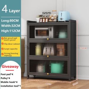 H&A Kitchen Rack Pull-out multifunctional rack Dish Racks Enclosed Dish Racks Multi-Layer rack