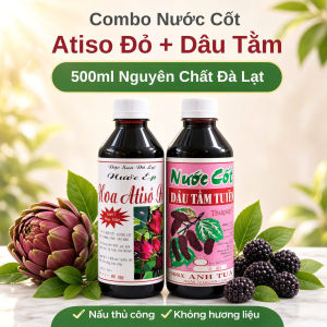 Combo Nước Cốt Atiso Đỏ & Dâu Tằm Đà Lạt 500ml – Nước Cốt Trái Cây Cô Đặc Thơm Ngon Dễ Pha Chế
