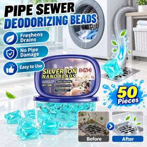 Drain Deodorizer Sewer Scent Beads Mint Scent Pipe Odor Neutralizer Cleaning Drops Odor Care Freshener Grease Residue Cleaner Bathroom Kitchen Use