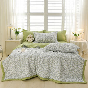 New soft and light bubble gauze summer cooling quilt air conditioning quilt A Summer quilt four-piece set for children summer cool quilt thin summer quilt
