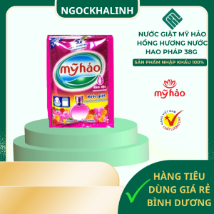 Nước giặt Mỹ Hảo hồng hương nước hao pháp 38g ( 1 dây 10 gói)