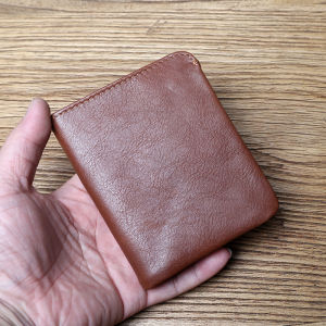 High Quality Cowhide Wallet Ultra Thin Soft Real Leather Mens Credit Card Holder Purse Luxury Black Brown Stylish Simple Wallets for Men