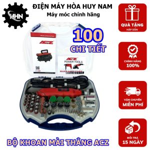 Bộ Máy Khoan Mài Khắc Mini 100 Chi Tiết ACZ 6058 - Công Suất 180W - HÀNG CHÍNH HÃNG - BẢO HÀNH TOÀN QUỐC