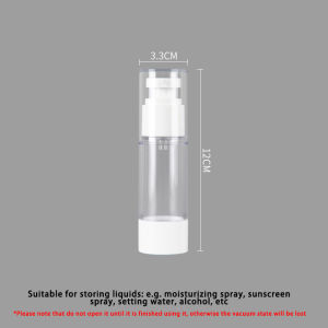30ml 50ml 100ml Airless Spray Bottle Lotion Bottle Dispenser Travel Clear Plastic Vacuum Pump Bottle