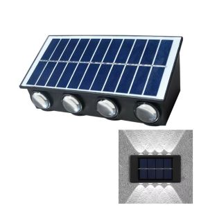 EO4MD Up and Down Solar Wall Lamp Warm/White/RGB Lights IP65 Waterproof Automatic Outdoor Lighting Widely Use Easy To Install Fence Solar Lamp Balcony
