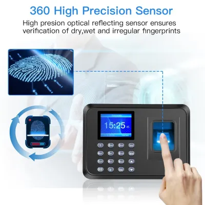 Fingerprint Time & Attendance Recorder Employee Thumbprint Punch Machine with Attendance and Absence Management