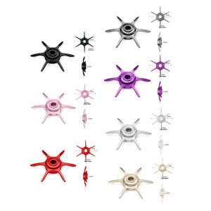 SJJL Hợp nhôm sao Nâng cấp DIY Phanh Sáu Sao Máy câu Baitcaster Drag Phụ kiện cao cấp Nhôm 65mm Phụ kiện cần câu Câu cá bằng cần câu