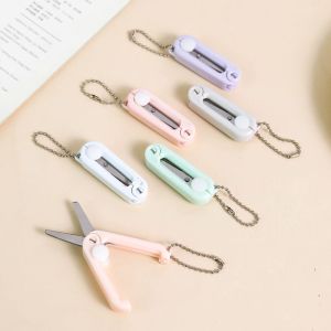 Portable mini creativity Retractable Mini Folding Scissors Cute Portable Clipper DIY Cutter Stationery
