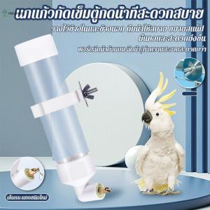 【MSLGHLEL】ที่ให้น้ำอัตโนมัติ ขวดน้ำนก หลอดให้น้ำ ขวดใส่น้ำนกแก้ว แบบติดกรง หัวทองเหลือง ป้องกันน้ำหก ขนาด 300ml ขวดน้ำสำหรับนกแก้ว