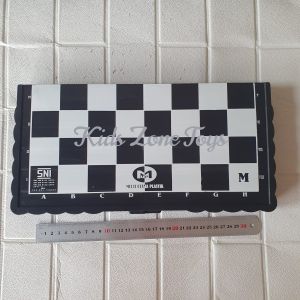 Mainan Papan Catur Lipat Plastik / Folding Chess Board Plastik Halus