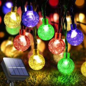 Lozzby  Solar Garden Crystal Ball String Light  Outdoor Lights 20/30/50 LED