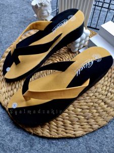 kamiliku Sandal wedges wanita Gisel Kombinasi dua warna tali webing tinggi 4cm 36-40