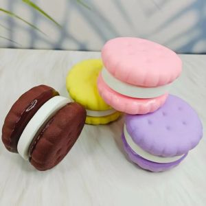 YUBAGUANB Slow Rising Slow Rebound Cake Toy Soft Texture Portable Pinching Squishy Fidget Toy Slow Rising Squishy Toy Simulated Biscuit Squeeze Toy Kids Adults