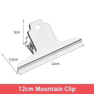 AJOQNU Stainless Steel Metal Binder Clips Multi-size Round/Flat/Mountain Head Ticket Bill Clamp Multifunctional Paper Clips Students