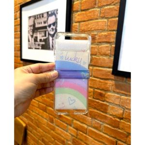 0603 VVV CASE 360 HARDCASE GAMBAR ABSTRAK MIKA cover for hp SAMSUNG FLIP 3 4 5 6 casing full cover gambar lover butterfly akrilik Acrylic