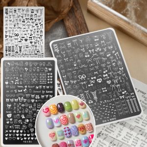 Heart Shaped Nail Stamping Plate Nail Art Templates For DIY Nail Decor Stainless Steel Stamp