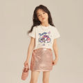 PRINCESS KESLI เสื้อยืดเด็กผู้หญิง เสื้อเด็กผ้า  เสื้อยืดแขนสั้นเด็กสไตส์เกาหลี สกรีนลายการ์ตูนน่ารักใส่ได้ทั้งหญิงและชาย. 