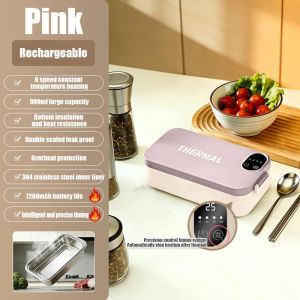 【SG】Electric Lunch Box Wireless Heated With Removable 304 Stainless Steel Bento Box for Office Home Mothers Day gifts