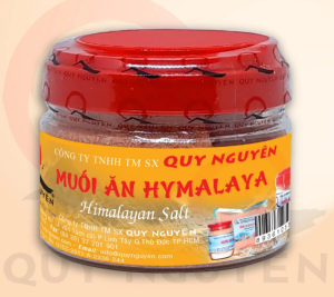 Muối ăn himalaya Quy Nguyên hũ 400g - muối hồng organic