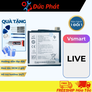 PIN THAY THẾ VSM LIVE/ BVSM-620 (4000mAh) - Tặng kèm keo dán và bộ sửa