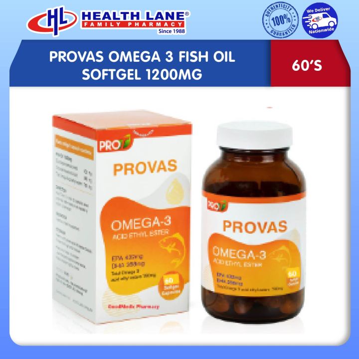 PROVAS OMEGA 3 FISH OIL SOFTGEL 1200MG 60'S Lazada