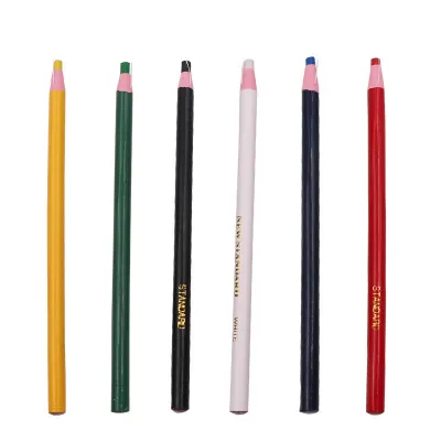 ดินสอเขียนผ้า 6 ชิ้น ดินสอขีดผ้า standard กล่องดำ 6สี