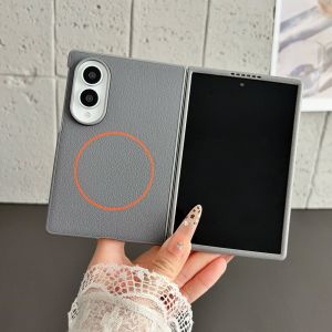 For Samsung Galaxy Z Fold 8 Case Luxury PU+PC Skin Magnetic MagSafe Protective Back Cover Case For Z Fold 8 Fold8 Phone Shell