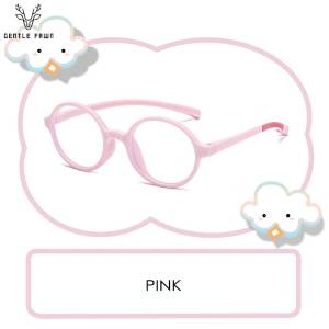 Gentle Fawn Kacamata Anak/Remeja Antiradiasi Blueray Bahan TR90+Silikon Lentur Nyaman Style Bulat 1675