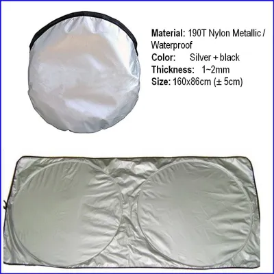 Car Sunshade UV and SUN protection shade Windshield Silver Coat