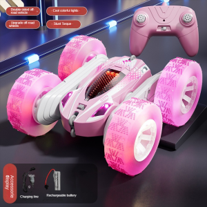 Remote Control Car ， Childrens off-Road Vehicle ， Cool Double-Sided ，360 Tumbling ， Stunt Four-Wheel Drive Car Toy