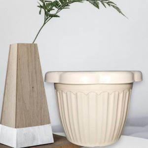 12 Pcs Set SMALL Stylish Flower Pots/Classy Pots/Plastic Plant Pot/Garden Round Flower Pot/Plastic Planters Large Mediun Small Plant Pot/Plantito Plantita Paso/Round Flowery Garden Pots/Empty Plastic Flower Plant Pot/Classic Pots/Wavy Pot