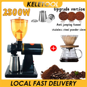Flying Eagle Electric Coffee Bean Grinder Small Italian Half-Pound Grinder Silent Coffee Mill Bean Grinder Machine Flat Burr Coffee Grinder with 8 Grinding Settings Commercial and Household Espresso Grinder