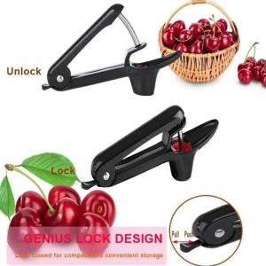 Cherries & Pitter Remover Stoners with Comfortable not Slip Handle & Grade Silicone Cup for Easy Cleaning