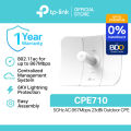 TP-Link Official | CPE710 | 5GHz AC 867Mbps 23dBi Outdoor CPE Up to 5km Point to Network Easy Installation WiFi Hotspot Wireless Network Pisowifi Access Point. 