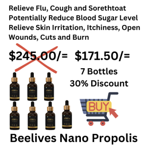30% Discount [ 7 Bottles Beelives Nano Propolis. Increase Immunity System Supplement Edible