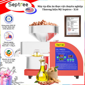 Máy ép dầu ăn thực vật chuyên nghiệp nâng cấp hoàn toàn mới dùng trong gia đình nhà hàng khách sạn. Thương hiệu Mỹ cao cấp Septree - X10