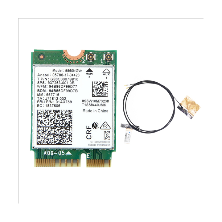 9560NGW WiFi-kaart 2x antenne 1730 Mbps draadloos AC 9560 2.4G 5G