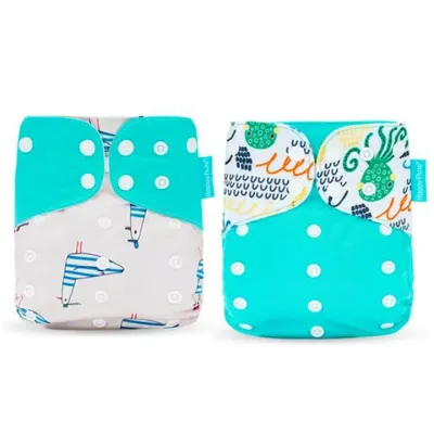 2x Premium Happy Flute Cloth Diaper Bamboo Nappy Baby infant newborn reusable washable waterproof (inserts sold separately)