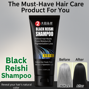 Anti Hair Loss Shampoo with Black Ganoderma Promotes Hair Growth Controls Itching Oil Repairing Nourishing Shampoo