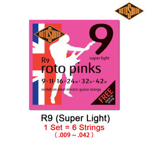 ROTOSOUND Roto Pinks R9 .009 / Roto Yellows R10 .010 Electric Guitar String | Tali Gitar Electrik