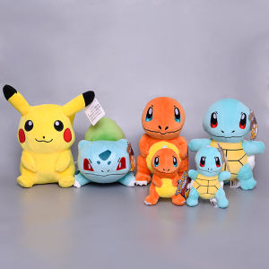 20cm Pokemon Plush Toy Charmander Squirtle Pikachu Bulbasaur Anime Stuffed Toy Peluche Pokemon Pendant Doll Kids Birthday Xmas Gift