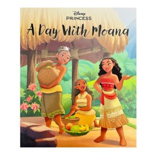 Disney Princess A Day With Moana Picture Story Book For Kids Easy To Read With Illustrations