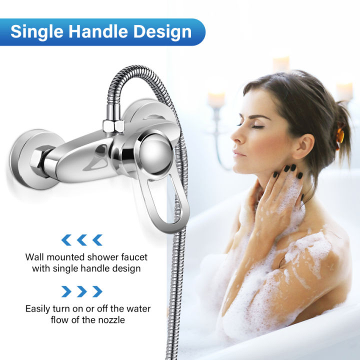 Shower Mixer Bar Wall Mounted Shower Faucet Manual Shower Mixer Valve