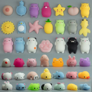 Cute Mini Animal Squishies Kawaii Mochi Squeeze Toys Stretch Stress Cute Cartoon Animal Squishy Mochi Soft Toys for Kids