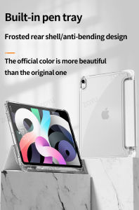 ZOYU iPad Case for iPad 11 Pro 11 2021 Pro 12.9 2021 Case Cover With pen slot Transparent case Silicone soft edge Anti-bending design DIY Spot Free shipping With sleep wake-up function Dual-purpose bracket support Ultra-thin heat dissipation